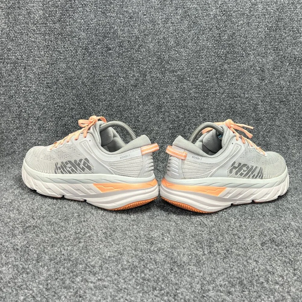 Hoka Bondi 7 Running Shoes Women's‎ Size 8.5 Grey Athletic Training Run Sneakes